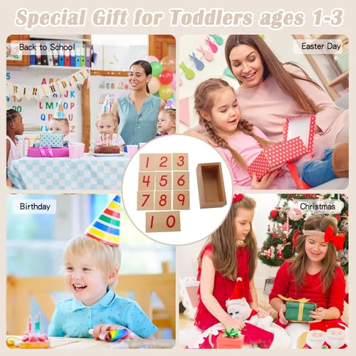 Vista 7 de Montessori Matemáticas Materiales Numerales Tarjetas para Preescolar Herramienta de Aprendizaje Temprano