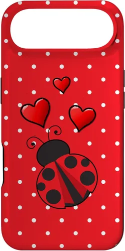 Vista 27 de Ladybug - Carcasa para iPhone 17, diseño de lunares rojos y blancos