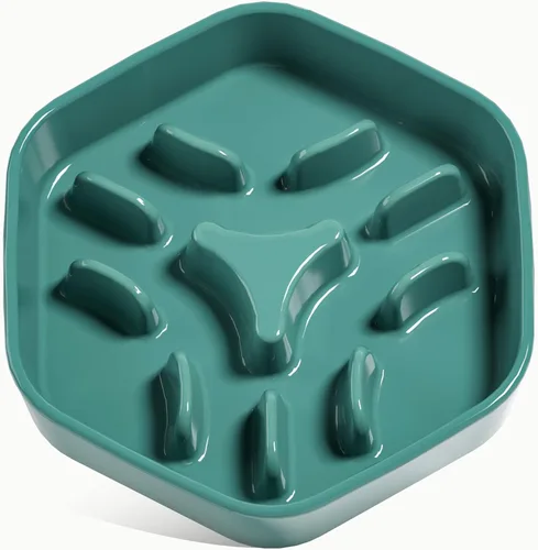 Vista 9 de Cuencos de cerámica para alimentación lenta para perros de raza pequeña, tazón de 0.6 tazas para comida de perro para comedores rápidos, tazón