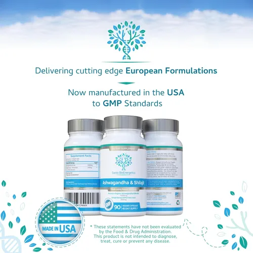 Vista 6 de Ashwagandha & Shilajit Ashwagandha KSM-66 1000 mg y extracto de shilajit purificado 200 mg (50% ácido fúlvico) - Sin rellenos artificiales