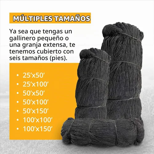 Vista 7 de Red anudada de Stromberg de 1 pulgada, red para pájaros de caza, 25'x25