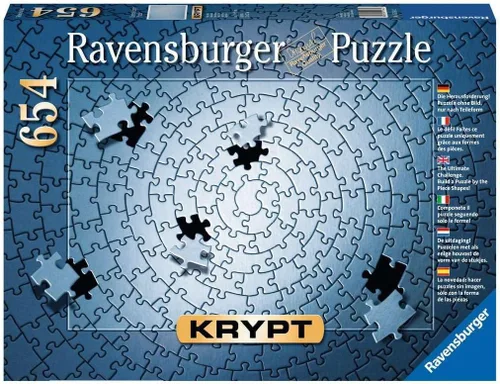 Ravensburger Krypt Silver 654 Piece Jigsaw Puzzle for Adults - 15964 - Every Piece is Unique, Softclick Technology Means Pieces Fit Together
