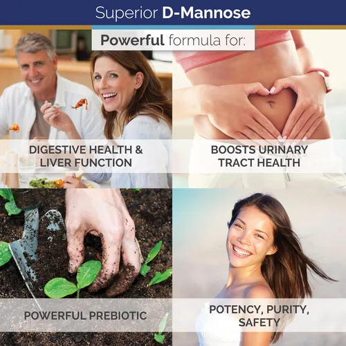Vista 5 de Suplemento dietético, Superior Labs D-Mannose (120 cápsulas vegetarianas)