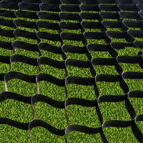 Vista 8 de ERRULAN Estabilizador de hierba/suelo/grava, base de base de cobertizo de plástico resistente, pavimentadora de rejilla de tierra cortable, tapete