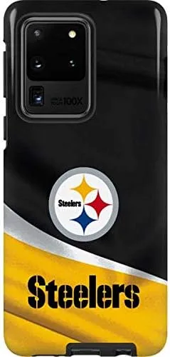 Vista 12 de Skinit Pro Phone Case Compatible with Galaxy S20 Ultra 5G - Officially Licensed NFL Pittsburgh Steelers Distressed Design