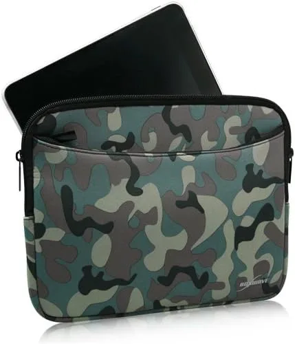 Vista 4 de BoxWave Funda compatible con Elgato Stream Deck XL - Traje de camuflaje con bolsillo, bolsillo de neopreno con cremallera para almacenamiento