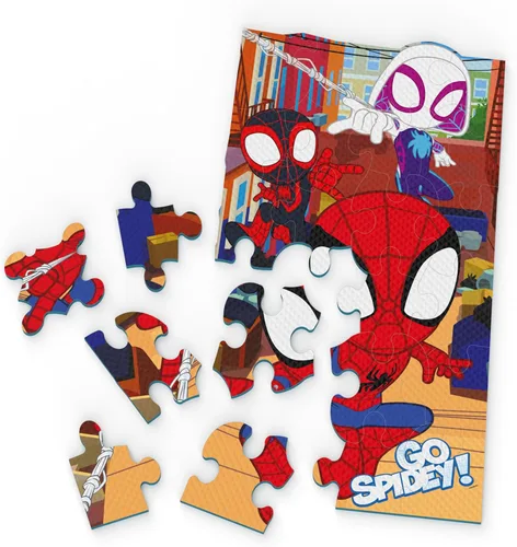 Vista 2 de Spin Master Games, Marvel Spidey and His Amazing Friends - Rompecabezas de espuma esponjosa, 25 piezas, juguetes de Spiderman, para edades de 4 años