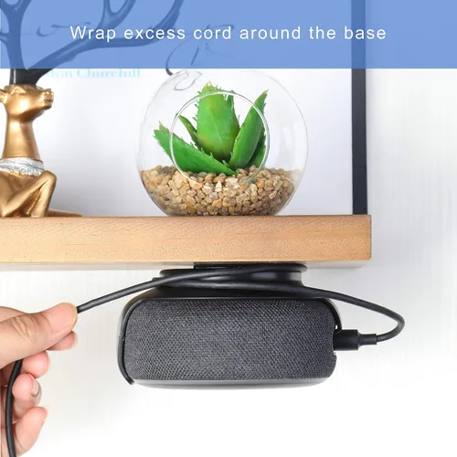 Vista 5 de Soporte de pared para 3ª generación, accesorios que ahorran espacio, gestión de cables integrada para altavoces inteligentes Dot (3ª generación)
