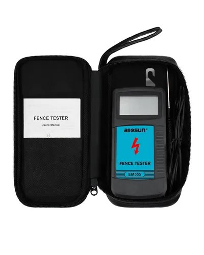 Vista 6 de ALLOSUN Probador de cerca eléctrica Localizador de fallas Probador de voltaje de cerca eléctrica digital Max 9.9kV, Azul (EM555)