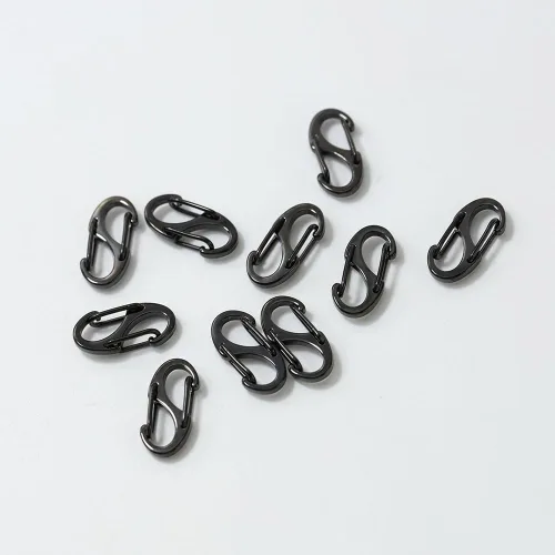 Vista 5 de 3 unidades de extensión de doble cierre de langosta para collar y pulsera, cierre de doble apertura para fabricación de joyas (0.55 pulgadas, negro)