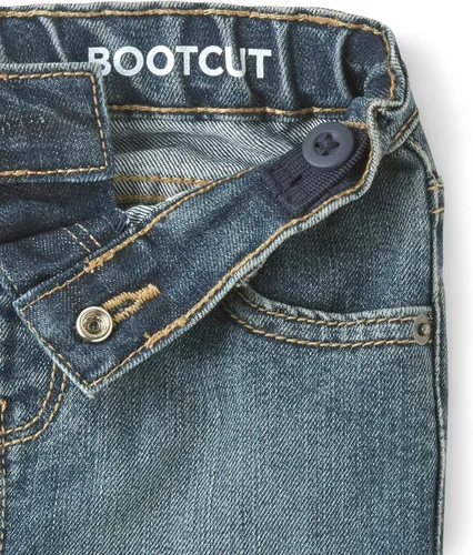 Vista 2 de The Children's Place Pantalones de mezclilla básicos con corte de bota para bebés y niños pequeños