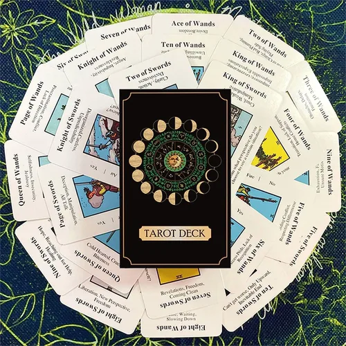 Vista 6 de Han Yu Bowen Tarot Tarot Tarot,Cartas de tarot para principiantes,Cartas de tarot con libro guía,Cartas de tarot con significados en ellos