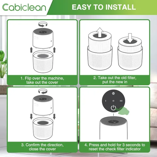 Vista 6 de Filtro de Repuesto Core Mini Compatible con Purificador de Aire LEVOIT Core Mini, Core Mini-P, Reemplaza la Parte #Core Mini-RF, 2 Filtros y 10