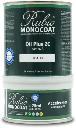 Vista 53 de Rubio Monocoat Tinte y Acabado para Madera 650 pies² - Blanco 5% Oil Plus 2C Secado Rápido, Aceite para Madera de Linaza Ecológico para Uso