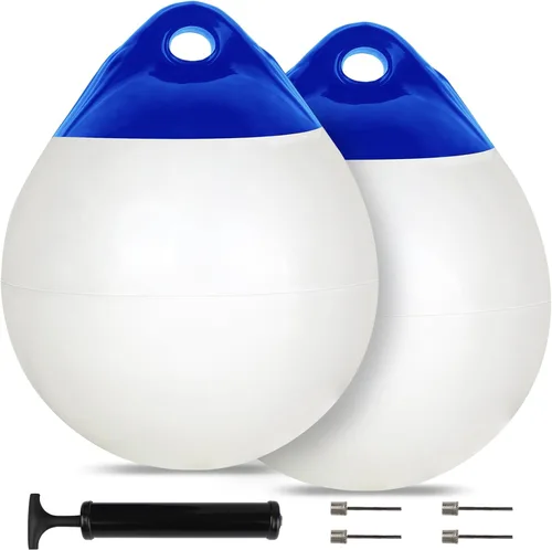 Vista 36 de Bolas de Boya de Barco de 10/12/15 Pulgadas, Boya de Ancla Flotante Redonda, Guardabarros de Barco Inflables de Vinilo, Boyas de Anclaje de Barco