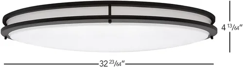 Vista 8 de Maxxima Lámpara LED ovalada de 32 pulgadas, color negro, 5500 lúmenes, 3 CCT seleccionables a color, 3000 K/4000 K/5000 K, luz interior regulable