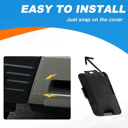 Vista 7 de Tapa de gancho de remolque de parachoques delantero para Subaru Forester 2009 2010 2011 2012 2013 57731SC040 (negro, lado derecho del pasajero)