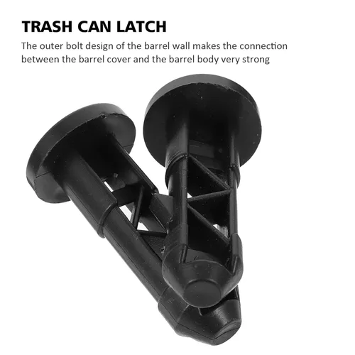 Vista 6 de Garneck 10 tapones de plástico negro para tapa de bote de basura