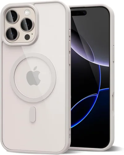 Vista 78 de oakxco Funda magnética transparente compatible con Magsafe, delgada, transparente, no amarillea, híbrida de silicona suave y cubierta protectora