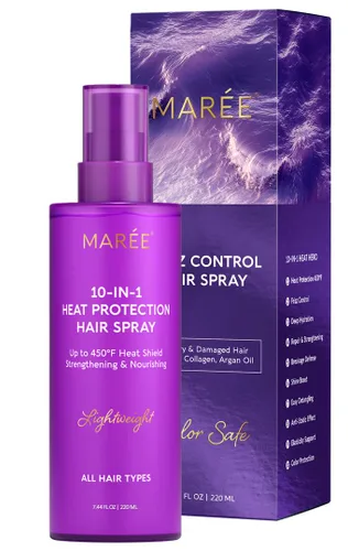 Vista 10 de MAREE Spray de sal marina para el cabello – Spray de textura con queratina, vitamina B5 y proteínas vegetales – Texturizador de cabello ligero