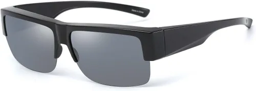 CAXMAN Lentes de sol ajustados para hombres y mujeres, lentes polarizados, 100% protección UV Wear Over Your Frames, Polarized Sunglasses Cut Harsh