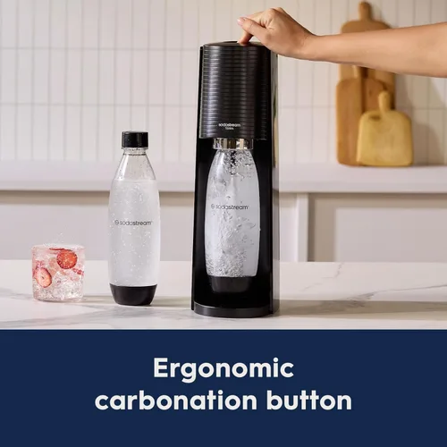 Vista 8 de SodaStream Terra - paquete para agua con gas (rojo), con CO2, botellas DWS y sabores Bubly Drops