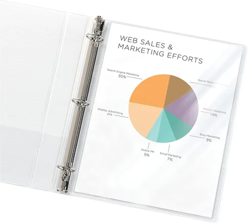 Vista 3 de Avery Protectores de láminas de vinilo transparentes resistentes, carga superior, 100 protectores de documentos (73900)