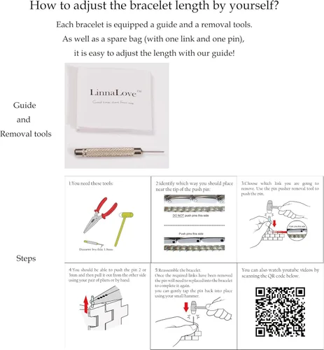 Vista 7 de Pulseras de alerta médica de corazón para mujeres pulseras médicas con grabado personalizable gratuito