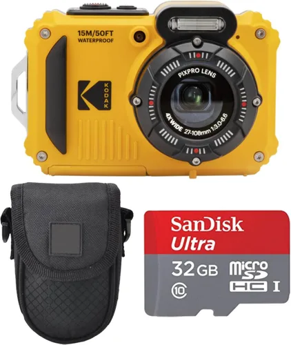Vista 8 de Kodak PIXPRO WPZ2 - Cámara digital + estuche negro para apuntar y disparar + tarjeta microSDHC de 32 GB (azul)