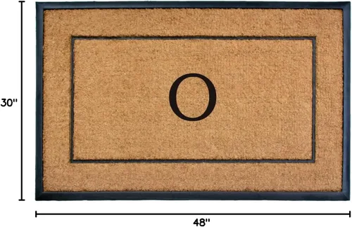 Vista 2 de Calloway Mills 101633048O 30 x 48 in. The General Monogram Rectangular Doormat Natural & Black - Letter O