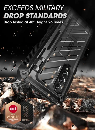 Vista 2 de SUPCASE Unicorn Beetle Pro Series - Funda para Samsung Galaxy Z Fold 3 5G (2021), carcasa resistente de doble capa de cuerpo completo con protector
