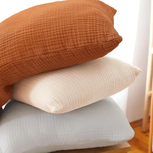 Vista 9 de Pro Goleem Almohada para niños pequeños con funda de almohada 100% de muselina de algodón, 13 x 18 pulgadas, ultrasuave, transpirable y lavable a