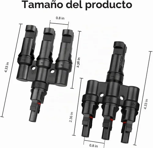 Vista 7 de Conectores solares en T 3 a 1 adaptador paralelo para panel solar, 1 par