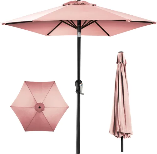 Vista 15 de Best Choice Products 10ft Outdoor Table Compatible Steel Polyester Market Patio Umbrella w/Crank and Easy Push Button Tilt
