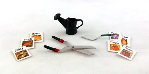 Vista 2 de Classics Juego de jardín en miniatura de casa de muñecas con paquetes de semillas #IM69020