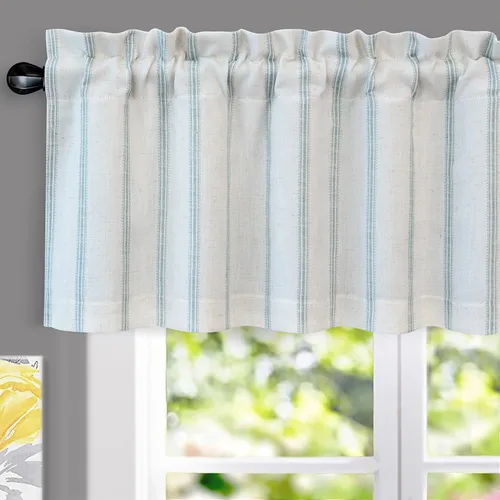 Vista 17 de DriftAway Cenefa de Lino Estilo Granja con Forro de Doble Capa con Aislamiento Térmico para Oscurecer la Habitación, Cenefas Opacas para Ventana