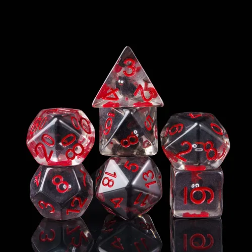 Vista 38 de Cusdie Dados DND de 7 Dados, Juego de Dados Poliédricos Rellenos con Animal, para Juego de Rol D&D Dados (Águila)