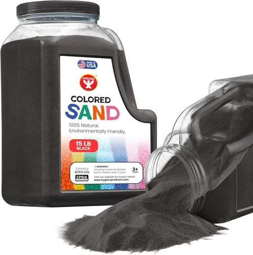 Vista 22 de Hygloss Products - Arena de juego de colores , balde de arena de manualidades colorido, 1 libra, arcoíris brillante