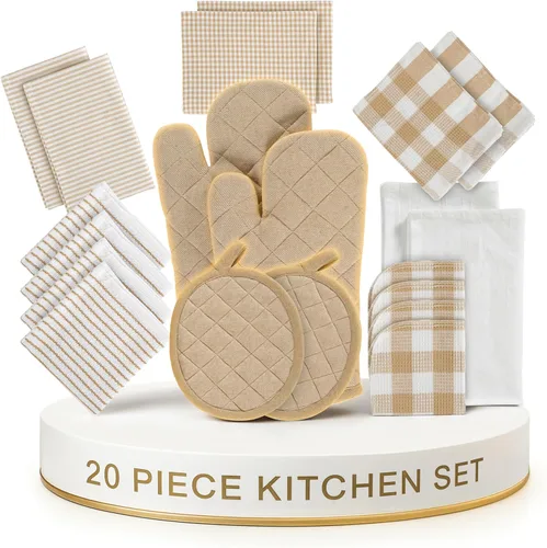 Vista 67 de LANE LINEN Paños de cocina 100% algodón, ultra suaves, absorbentes, de secado rápido, toallas de cocina, paños de lavado multitejido