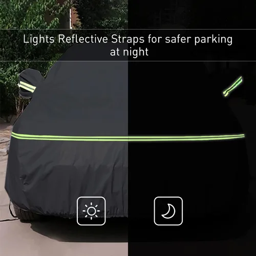 Vista 5 de Funda impermeable para automóvil de 6 capas para Toyota Tacoma Double Cab con cama de 5 pies, accesorios para camioneta, funda resistente a todos