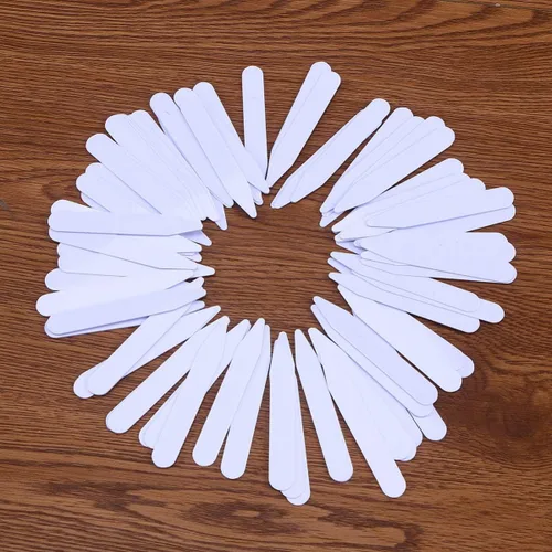 Vista 7 de Beavorty 200 piezas de cuello para hombre, camisa de vestir de nailon, duradera, inserciones de cuello de 2.8in, 2.0in, 2.4in