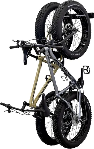 StoreYourBoard BLAT - Estante de pared para neumáticos gruesos para bicicleta, capacidad para 2 bicicletas, ganchos de almacenamiento para el hogar