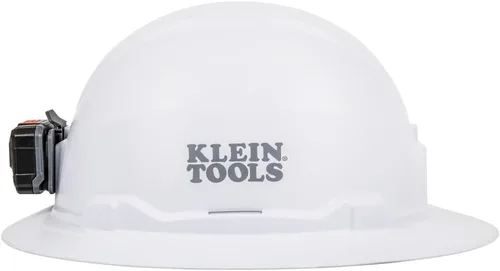 Vista 12 de Klein Tools 60406RL - Casco duro, linterna frontal recargable, sin ventilación, estilo de ala completa, acolchada, auto-absorbente, resistente al