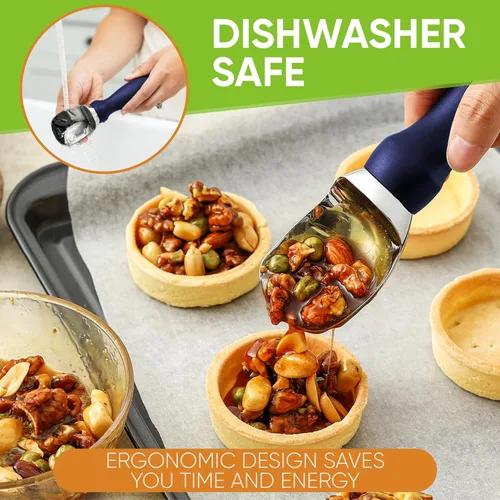 Vista 7 de Spring Chef - Cuchara para helado con mango suave, profesional, fuerte y resistente, utensilio de cocina de primera calidad para masa de galletas