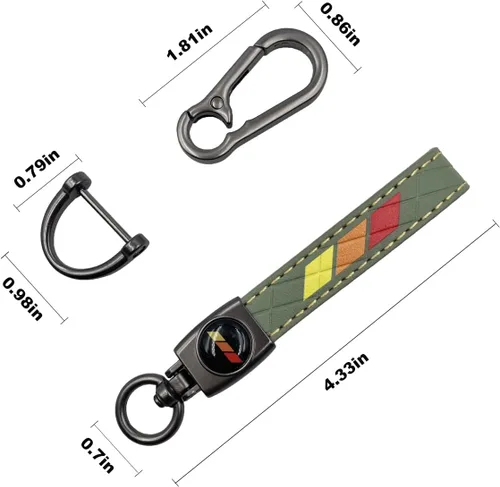 Vista 4 de Llavero de piel sintética compatible con Toyota (verde/llavero)