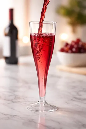 Vista 4 de Oojami 100 Vasos de Plástico Clásicos Desechables de Champaña para Fiestas Vasos de Plástico para Bodas Vasos para Brindar Vasos de Cóctel Paquete