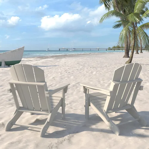 Vista 7 de Sillas Adirondack plegables, silla de patio, silla Adirondack de patio, resistente a la intemperie, HDPE para exteriores, para todo tipo de clima