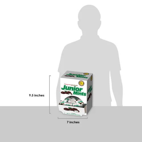 Vista 6 de Tootsie Roll Mentas cremosas junior en chocolate puro, mini cajas, 72 unidades, 31.68 onzas