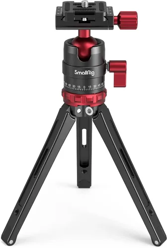 Vista 7 de SmallRig Mini trípode para cámara, trípode de mesa de escritorio actualizado con placa QR compatible con tipo Arca, cabezal de bola de 360°