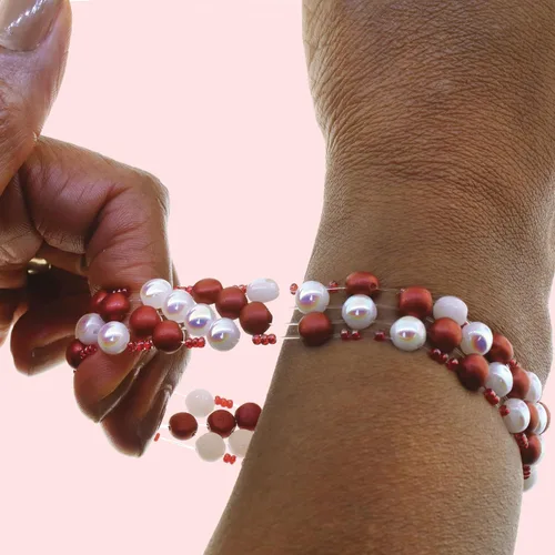 Vista 6 de Stretch Magic Hilo elástico para cuentas – Color transparente, 0.6 mm de diámetro, 10 metros (32 pies) - Fácil de anudar, hilo fuerte y elástico